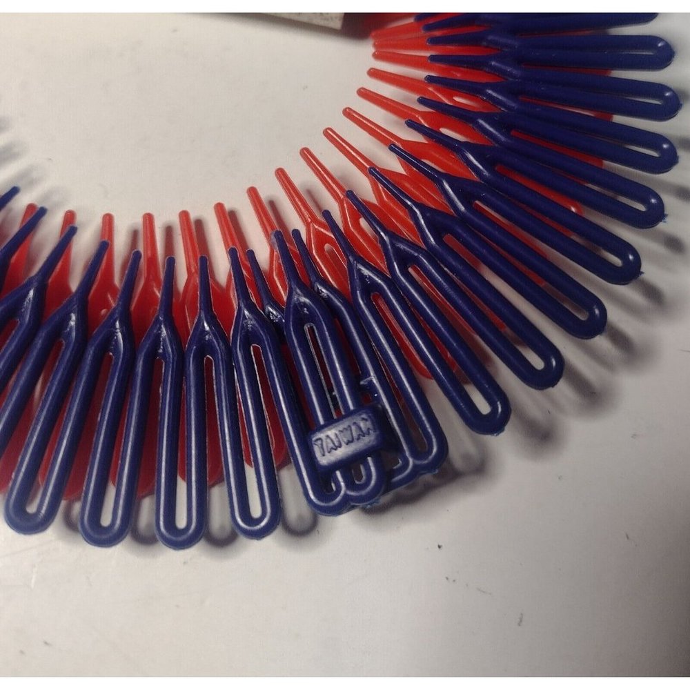 Vtg 80s Accessory Choices by Fantasia Flexible Headband Combs Taiwan Plastic - Picture 4 of 4